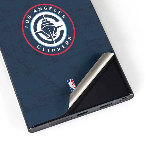 NBA Los Angeles Clippers Distressed Blue Galaxy S25 Ultra Skin